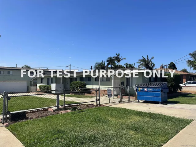 Demo/Test Data 468 Davidson Street, Chula Vista, CA 91910