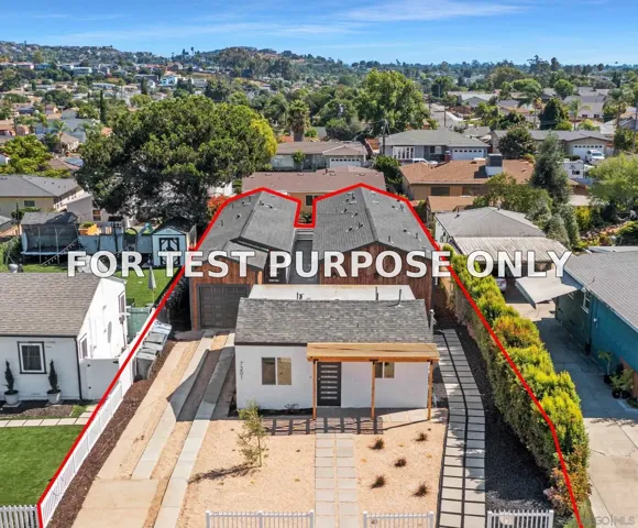 Demo/Test Data 7201 Amherst St, La Mesa, CA 91942