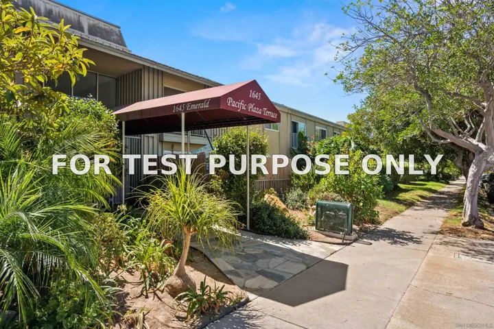 Demo/Test Data 1645 Emerald St Unit 1X, San Diego, CA 92109