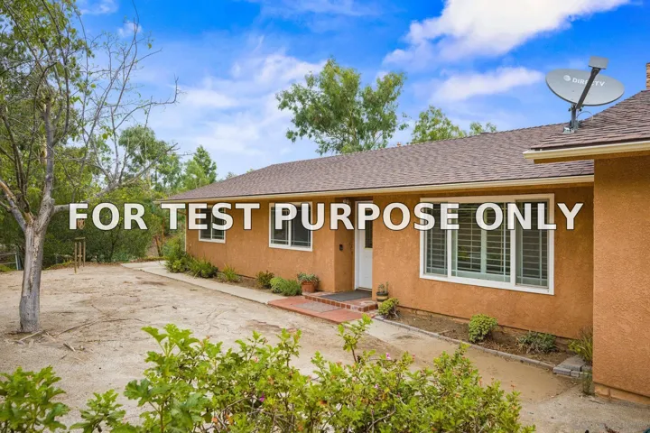 Demo/Test Data 19602 Santee Lane, Valley Center, CA 92082