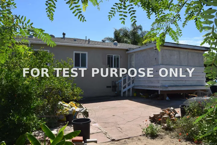 Demo/Test Data 4063 MARIAN STREET, LA MESA, CA 91941