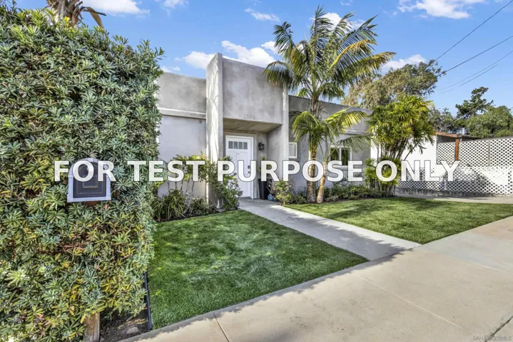 Demo/Test Data 1380 Gertrude, San Diego, CA 92110