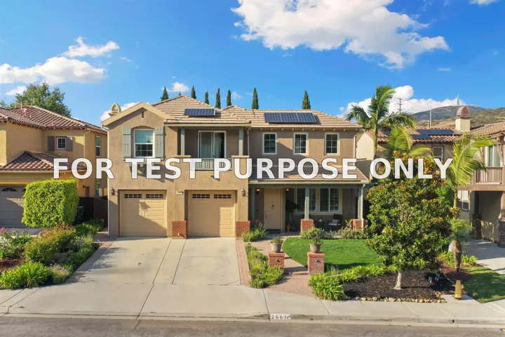 Demo/Test Data 2667 Fallsview Rd, San Marcos, CA 92078