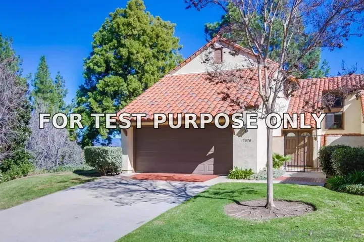 Demo/Test Data 17679 Adena Ln., San Diego, CA 92128