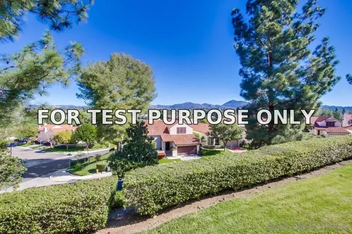 Demo/Test Data 17679 Adena Ln., San Diego, CA 92128