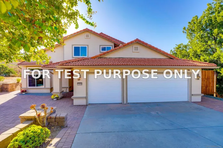 Demo/Test Data 15530 Thornbush Road, Ramona, CA 92065