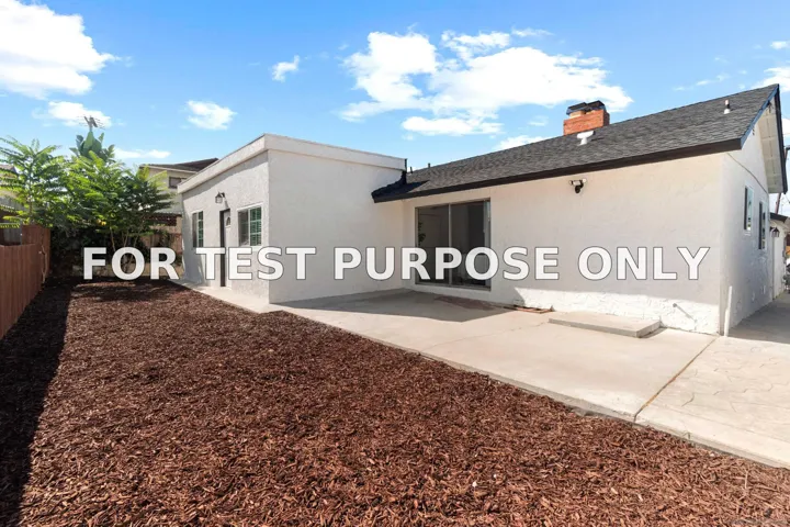 Demo/Test Data 141 Lausanne Dr., San Diego, CA 92114