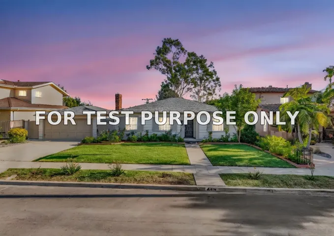 Demo/Test Data 4315 Hilldale Rd, San Diego, CA 92116