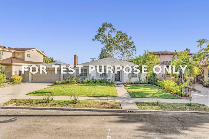 Demo/Test Data 4315 Hilldale Rd, San Diego, CA 92116