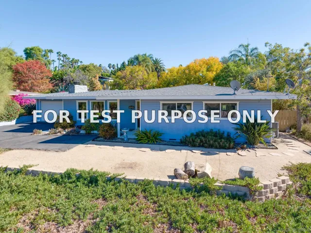 Demo/Test Data 2636 Miller Ave, Escondido, CA 92029