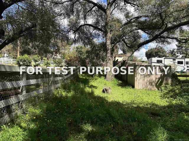 Demo/Test Data Willow Ln Unit S 1/2 LOT 10 of Block 8, Escondido, CA 92026