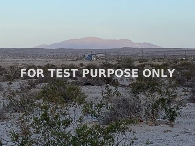 Demo/Test Data 947 Palo Verde Rd, Ocotillo, CA 92259