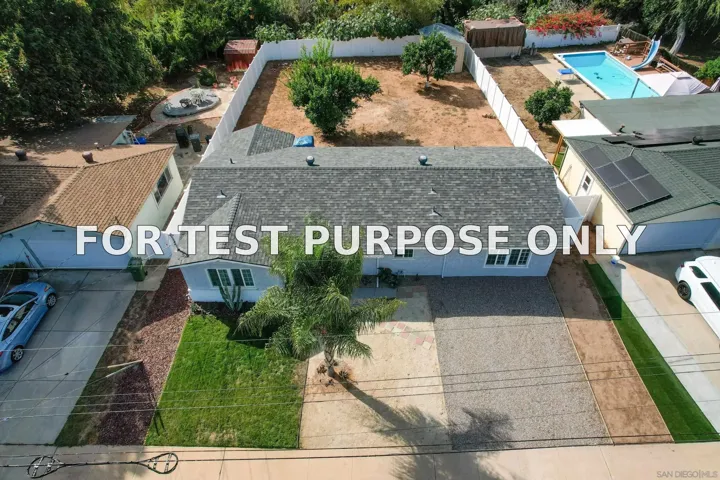 Demo/Test Data 9119 Gorge Ave, Santee, CA 92071