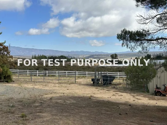Demo/Test Data 41494 Rolling Hills Drive, Aguanga, CA 92536