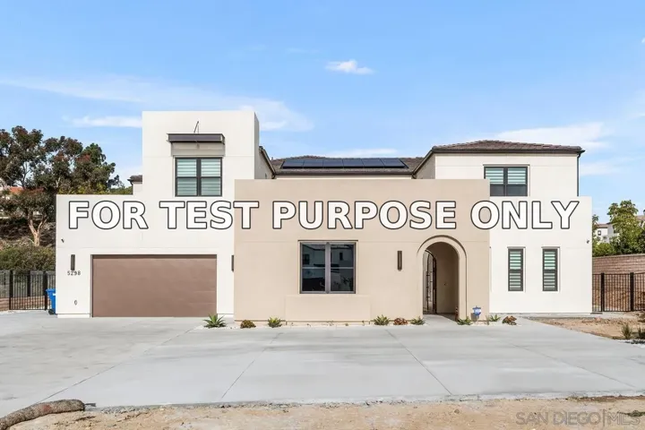 Demo/Test Data 5298 Coastal Sage Trails, San Diego, CA 92130
