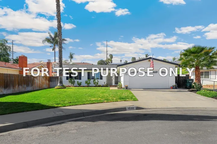 Demo/Test Data 1532 Magnolia Place, Escondido, CA 92027