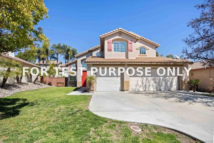 Demo/Test Data 24110 Colmar, Murrieta, CA 92562