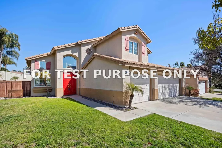 Demo/Test Data 24110 Colmar, Murrieta, CA 92562