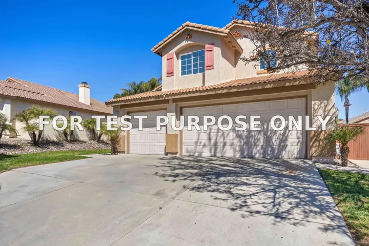 Demo/Test Data 24110 Colmar, Murrieta, CA 92562
