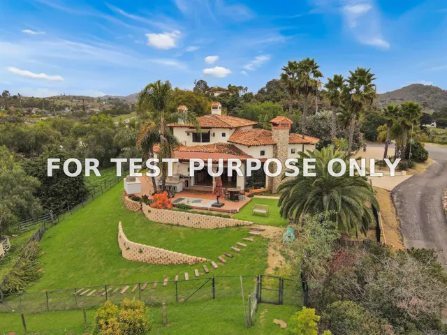 Demo/Test Data 31568 Cottontail Ln, Bonsall, CA 92003