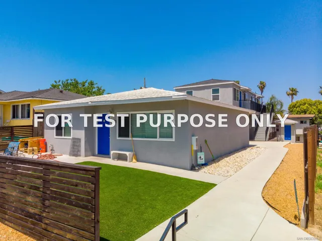 Demo/Test Data 3966 Teak Street, San Diego, CA 92113