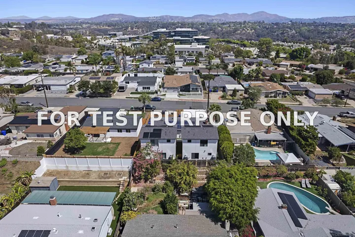 Demo/Test Data 3346 Lockwood Dr, San Diego, CA 92123