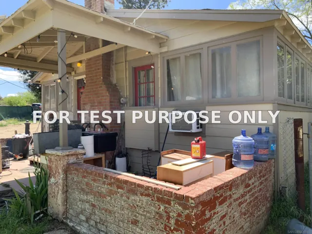 Demo/Test Data 2418 Lake Morena Drive, Campo, CA 91905