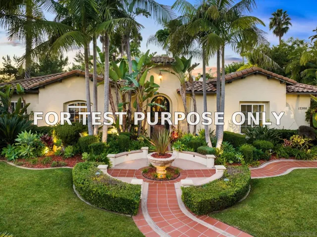 Demo/Test Data 17208 Holly Leaf Ct, San Diego, CA 92127