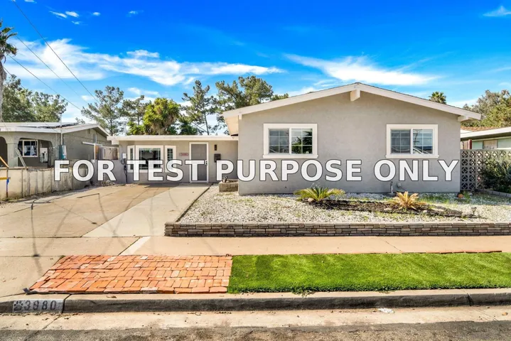 Demo/Test Data 3980 Mount Abraham Ave, San Diego, CA 92111