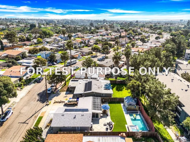 Demo/Test Data 3980 Mount Abraham Ave, San Diego, CA 92111