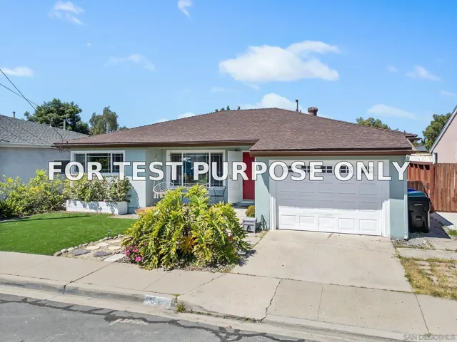 Demo/Test Data 5134 Bocaw Pl, San Diego, CA 92115