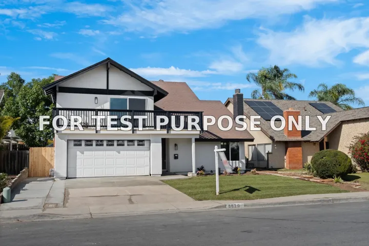 Demo/Test Data 8870 Arcturus Way, San Diego, CA 92126