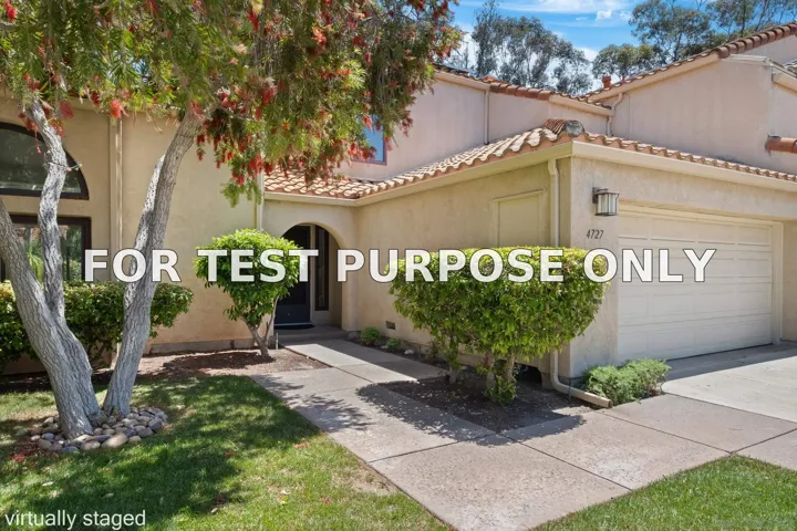 Demo/Test Data 4727 Oporto Place, San Diego, CA 92124