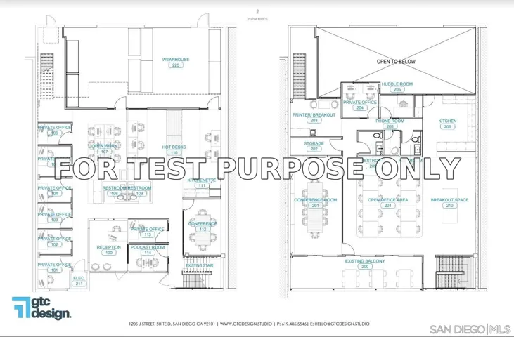 Demo/Test Data 7580 Trade St., Miramar, CA 92121