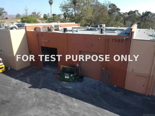 Demo/Test Data 7580 Trade St., Miramar, CA 92121