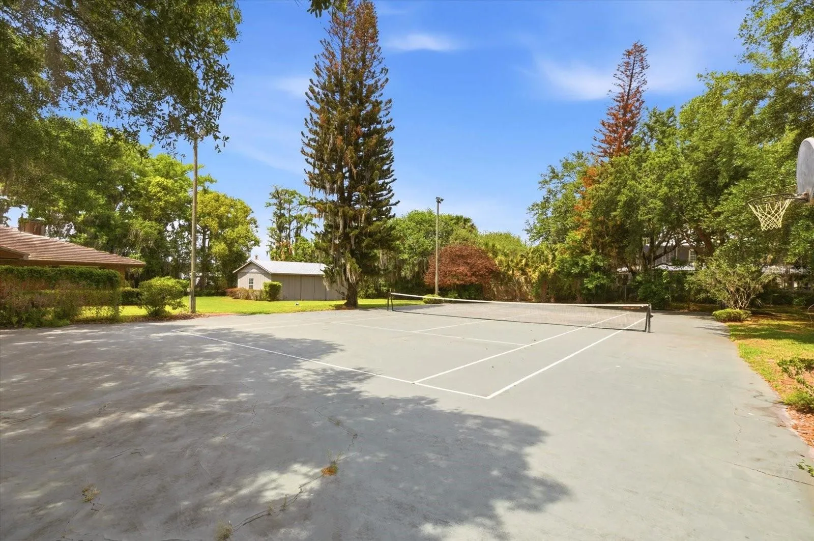 Private tennis court