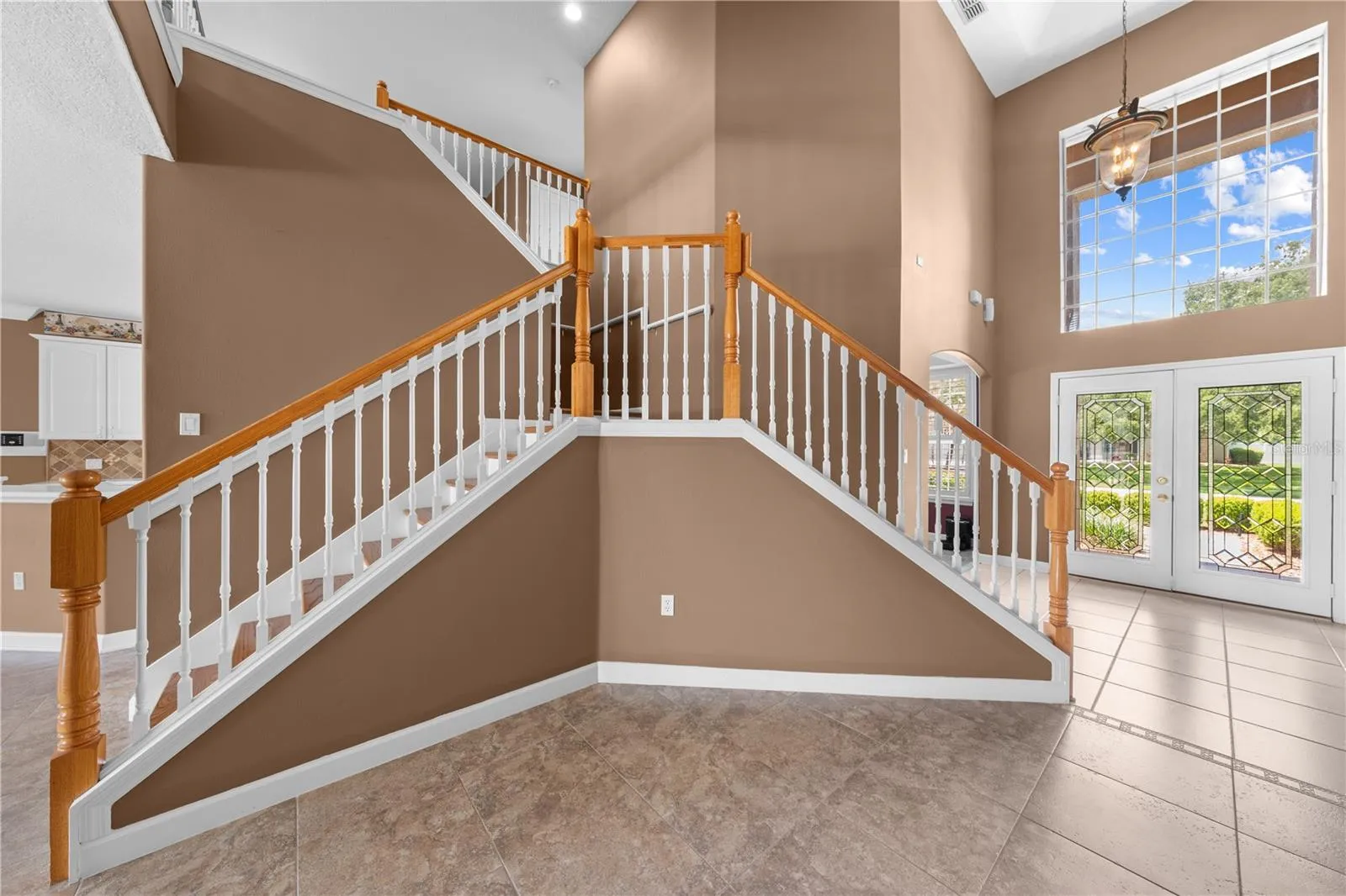 Grand staircase for family photos.