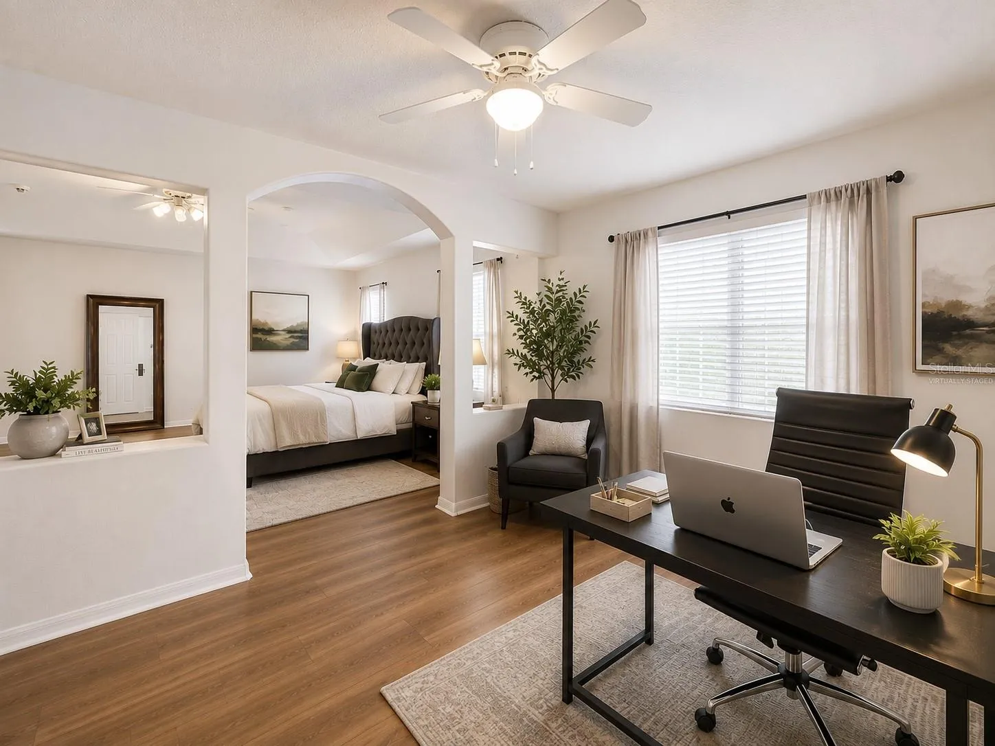 Virtually Staged Office, but a Mac