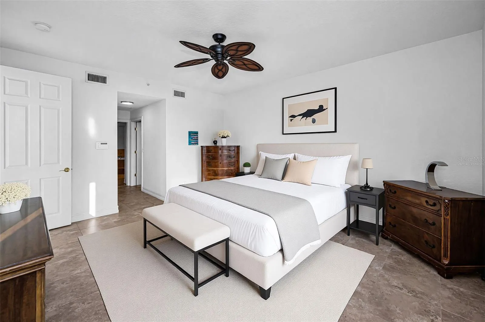 Virtually Staged Primary Bedroom