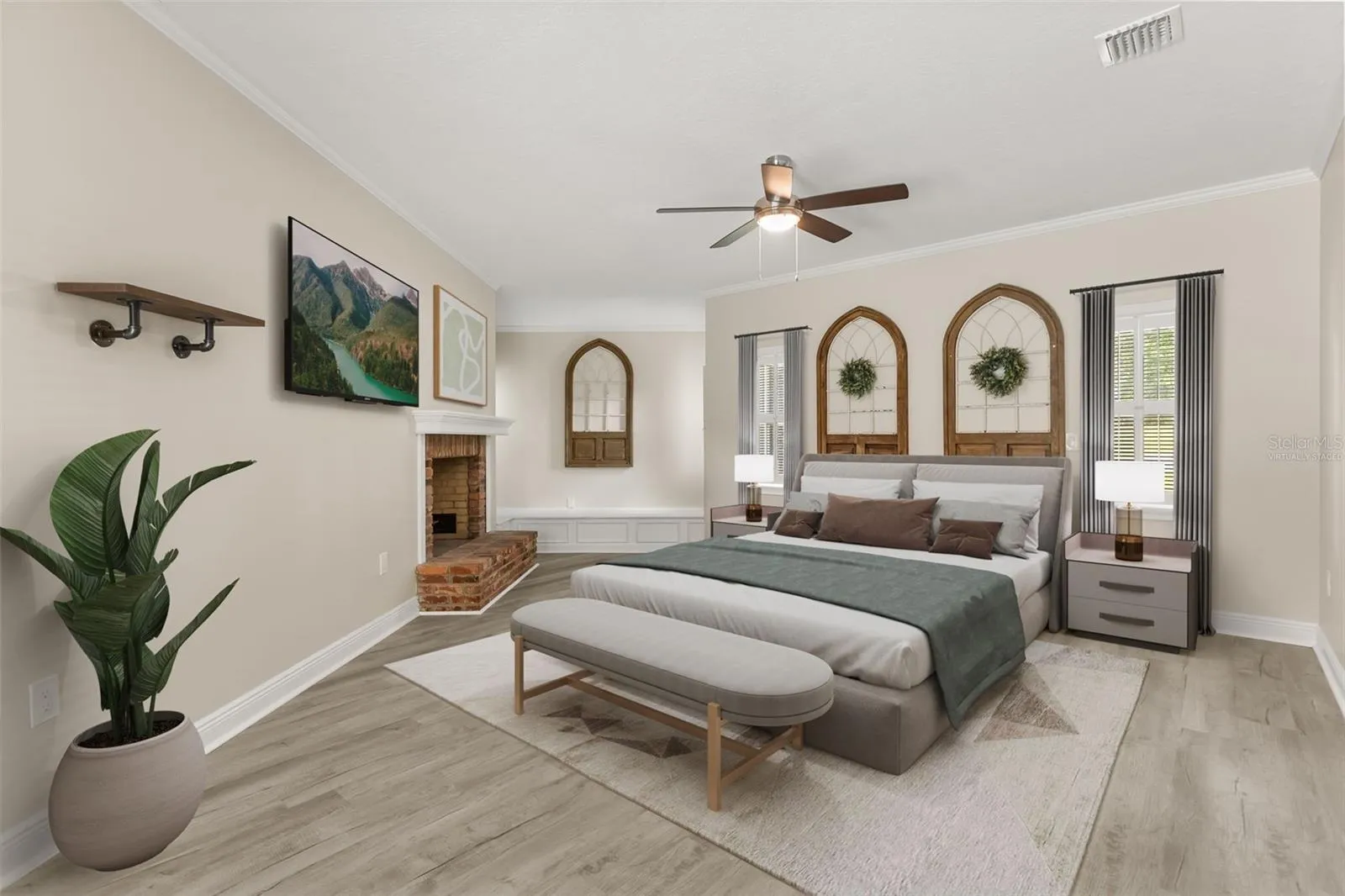 Primary Bedroom Virtually Staged