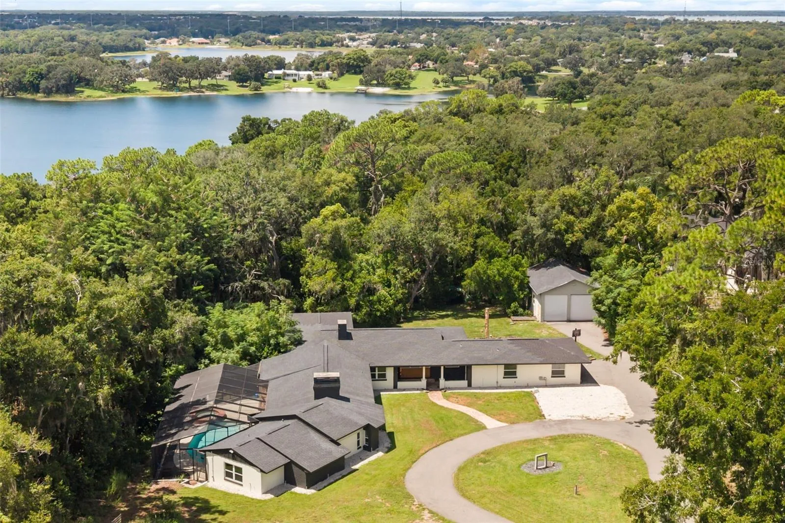 Property with East Crooked Lake in view