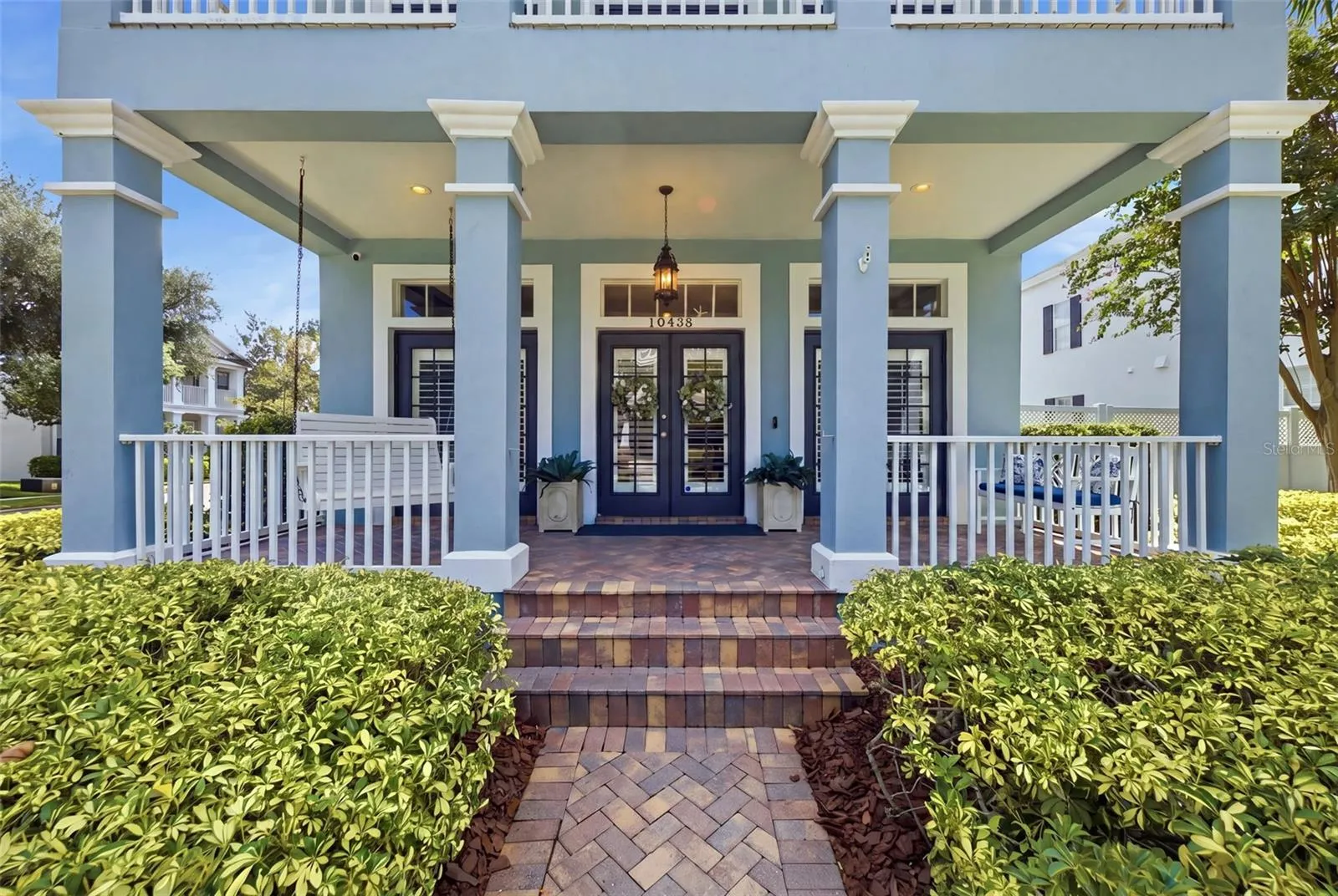Lovely front porch and front walk.