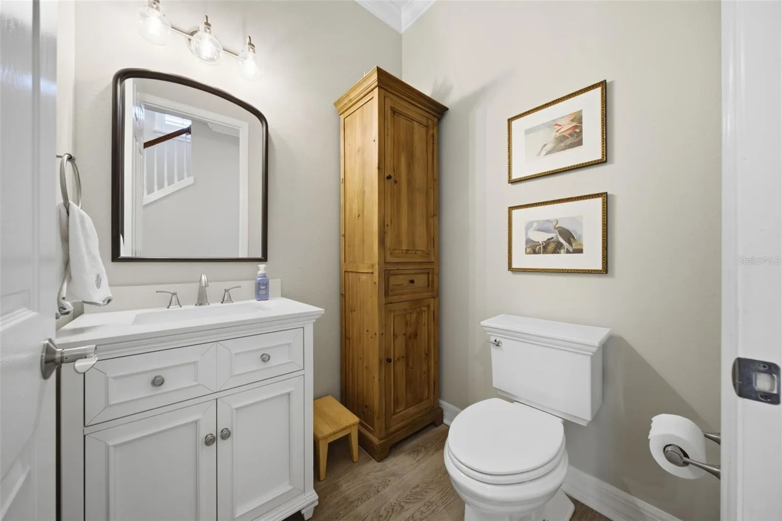 Main level half bath.