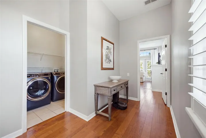 Second floor laundry.