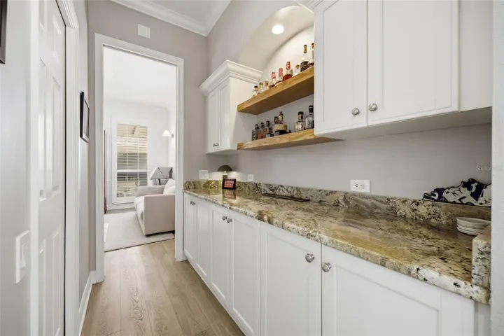 Custom Buter's pantry bar area.