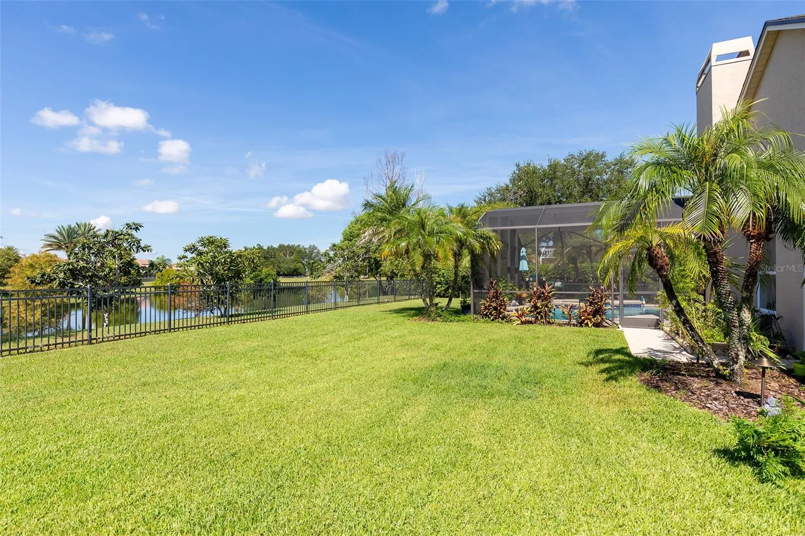 Backyard with Pond View