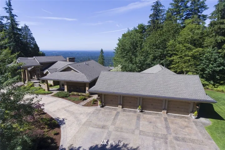 One of two garages on the property.  Fully finished with heat, phone, cable, speakers, sink, cabinetry and room for 6 cars.