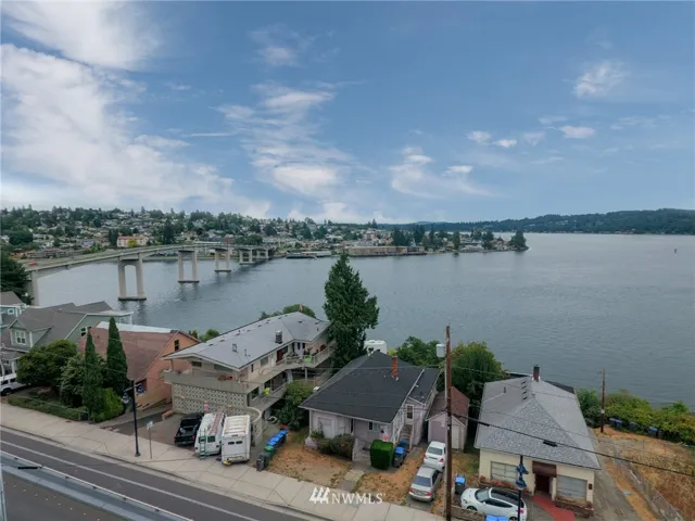 The view is spectacular of Sinclair Inlet and the Manette Bridge!