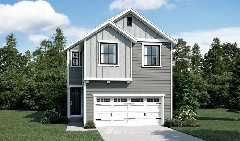 Sample Picture of Edward Elevation B, Farmhouse look.  Additional elevation options available! Buyers can select their own exterior color of choice.
