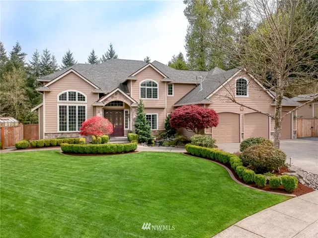 Over 5107 SF located in quiet cul-de-sac of The Bluff's at Clover Creek. Front water feature right of front door and outside Den window.